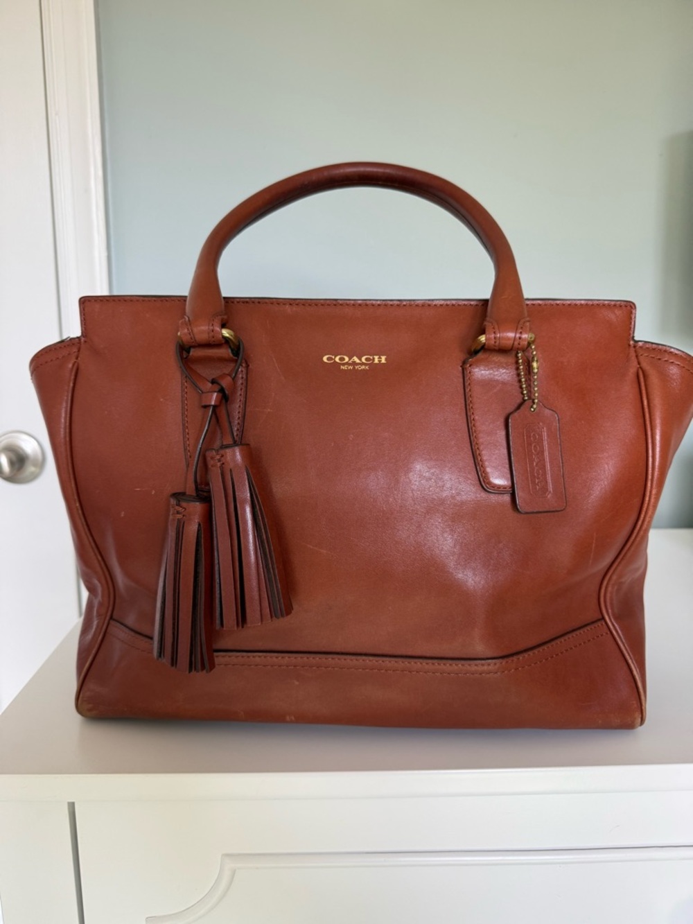 Coach Legacy Candace Medium Carryall with Tassel Details